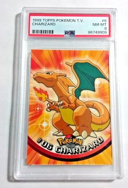 1999 Topps Pokemon T.V. #6 Charizard PSA 8 NM-MT (86749909) I10 - Image 1