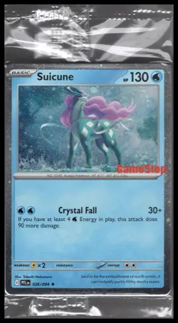 Suicune Gamestop Stamp Exclusive Cosmos Holo Promo SEALED Pokemon TCG - Image 1