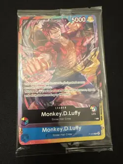 One Piece Monkey.D.Luffy 2nd Anniversary Stamped Promo P-O43 NM - Image 1