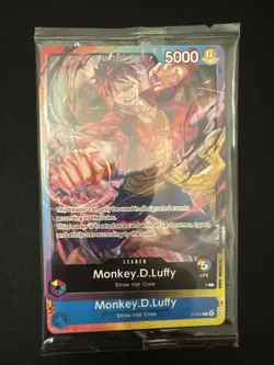 One Piece Monkey.D.Luffy 2nd Anniversary Stamped Promo P-O43 NM - Image 2
