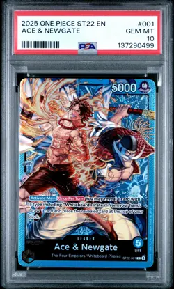 Ace & Newgate PSA10 2025 One Piece Starter Deck St22-Ace & Newgate #001 - Image 1