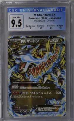CGC 10 M Charizard EX 055/080 XY2 Wild Blaze 2014 Pokemon Card Japanese - Image 1