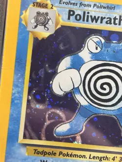 POKEMON TCG 2000 Base Set 2 Poliwrath Holo Psa 2 Good *Swirl* - Image 3