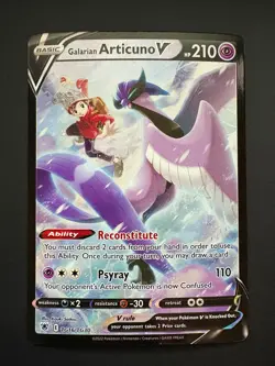 Galarian Articuno V TG16/TG30 Pokemon Astral Radiance Trainer Gallery Holo NM - Image 1