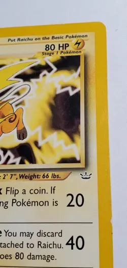Raichu 21/64 Neo Revelation Unlimited Edition Vintage 2000 Pokemon Card - Image 3