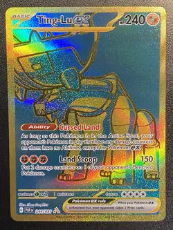 Ting-Lu ex Full Art Gold HR 244/091 Pokemon TCG Paldean Fates Gold Hyper Rare - Image 2