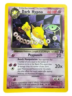 Pokemon Card Dark Hypno 9/82 Team Rocket Holo Rare WOTC 2000 LP Unlimited - Image 1