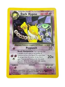 Pokemon Card Dark Hypno 9/82 Team Rocket Holo Rare WOTC 2000 LP Unlimited - Image 5
