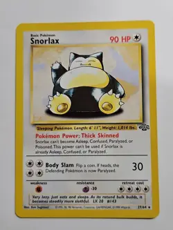 Vintage Pokemon Card Snorlax Non-Holo Rare 27/64 Jungle Set LP - Image 1