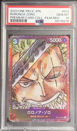 One Piece Roronoa Zoro Premium Card Collection Film Red JAPANESE Psa 10 - Image 1