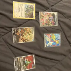 Pokemon Card Lot 5 EN IRs NM Iron thorns wugtrio zacian Omanyte rayquaza Mint - Image 1