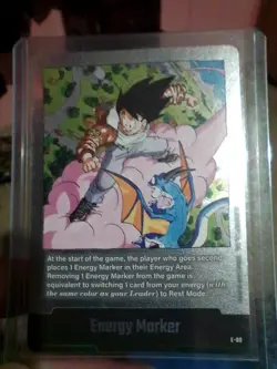 Dragon Ball Card Energy Marker E-80 Silver Goku Manga Booster 02 - Image 3