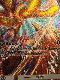 Pokemon TCG Pocket Alakazam Ex Custom Textured Fanart Card - Image 4