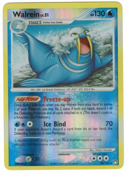 Walrein 39/123 Mysterious Treasures Reverse Holo Rare Pokemon Card - Image 1