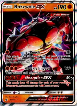 Buzzwole GX 57/111 SM - Crimson Invasion MP Pokemon TCG - Image 1