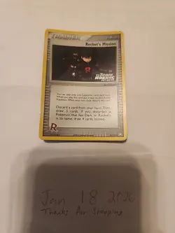 Pokemon TCG Rocket's Mission 88/109 Team Rocket Returns Reverse Foil NM - Image 1