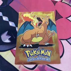 Pokemon Topps #06 Charizard E6 of 12 Non-Holo Vintage 1999 Blue Logo T12 - Image 1
