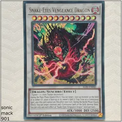 Snake-Eyes Vengeance Dragon - ALIN-EN040 - Ultra Rare 1st Edition Yugioh - Image 1