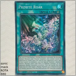 Primite Roar - ROTA-EN059 - Super Rare 1st Edition Yugioh - Image 1