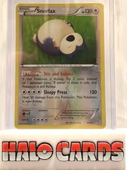 PACK FRESH Snorlax 80/106 Reverse Holo Rare XY Flashfire Pokemon Card MINT Y18 - Image 1
