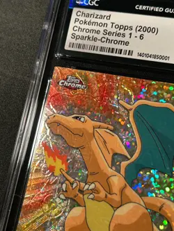 CGC 6.5 Texture Shift Error Charizard Sparkle #6 2000 Topps Chrome Pokemon Card - Image 5