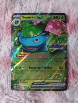 Pokemon TCG Venusaur ex 001/142 2024 Stellar Crown Stamped Promo Card - Image 1