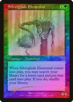 Silverglade Elemental FOIL Mercadian Masques NM Green Common MTG CARD ABUGames - Image 1