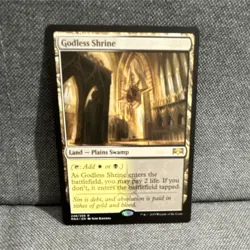 MTG - Godless Shrine Rare Land Ravnica Allegiance Regular English - Image 1