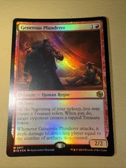 Near Mint, English - 1 x MTG Generous Plunderer - Foil Outlaws of Thunder Juncti - Image 2
