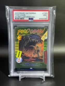 2023 MTG Secret Lair Drop Now on VHS! Food Chain Foil PSA 9 Mint - Image 1
