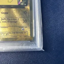 Pokemon PSA 9 Mint Pikachu 58/102 Gold Metal Celebrations UPC - Image 2