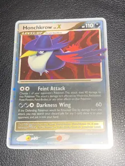Pokemon Card TCG Honchkrow LV. X Ultra Rare Holo D&P Secret Wonders #132/132 - Image 1
