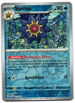 Starmie 121/165 - 151 Rare Pokemon TCG Reverse Holo - LP Card - Image 1