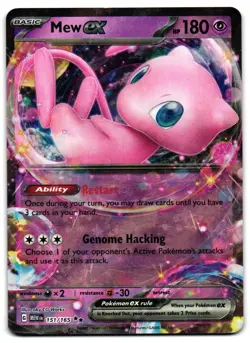 Mew ex 151/165 - 151 Double Rare Pokemon TCG - M/LP Card - Image 1