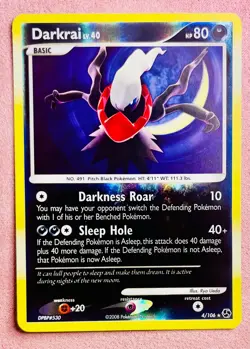 Darkrai | 4/106 | Great Encounters | 2008 Pokemon Card TCG | Reverse Holo | MP - Image 1