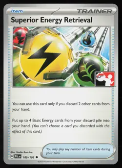 Pokemon Superior Energy Retrieval 189/193 Prize Pack Series Cards Non-Holo - NM - Image 1