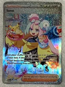 Iono 269/193 Special Illustration Rare Paldea Evolved Pokemon Card SAR - Image 1