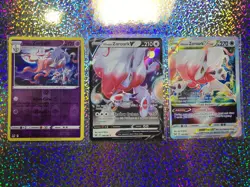 Pokemon Hisuian Zoroark: Full Art 147/196 VSTAR; 146/196 V; Reverse Holo 076/196 - Image 1