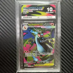Pokemon Phantasmal Flames Mega Charizard X EX #109 Secret Rare ACE 10 - Image 1