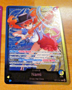 ONE PIECE ENGLISH CARD HOLO GAME CARTE CARTE NAMI OP11-041 LEADER EN MINT - Image 1