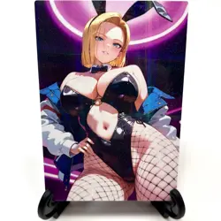 Dragon Ball Z Android 18 Sexy Anime Waifu Bunny Girl Lewd Goddess Story Art Card - Image 1