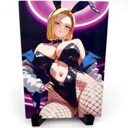 Dragon Ball Z Android 18 Sexy Anime Waifu Bunny Girl Lewd Goddess Story Art Card - Image 2