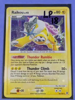 Raikou - 16/132 - Holo Rare Secret Wonders - Pokemon Card - LP - Image 3