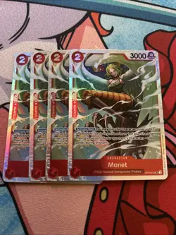 One Piece Card Game - 4x Monet OP10-016 - SR Super Rare - NM EN - Image 1