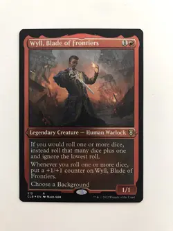 Wyll Blade of Frontiers Etched Foil MTG Magic the Gathering Card NM Mint CLB - Image 1