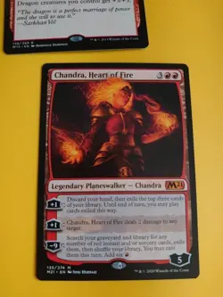 Chandra, Heart of Fire M21 & Crucible of Fire. M15 red MTG 2 Card. - Image 2