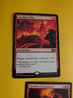 Chandra, Heart of Fire M21 & Crucible of Fire. M15 red MTG 2 Card. - Image 4