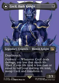 SURGE FOIL Cecil, Dark Knight (Borderless) - Final Fantasy [Near Mint] - Image 1