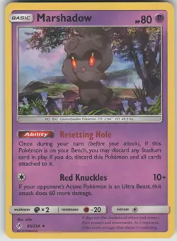 Pokemon TCG Marshadow Holo Rare SM - Unbroken Bonds 81/214 - Image 1