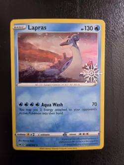 Lapras 048/202 Holo Rare Snowflake Promo 2022 Advent Calendar Stamped Pokemon NM - Image 1